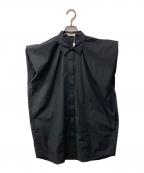 CLANEクラネ）の古着「NUANCE SHOULDER OVER SHIRTS」｜ブラック