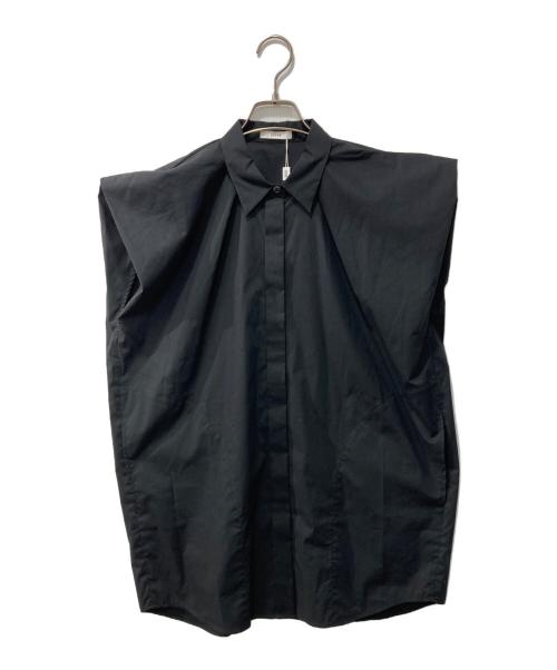 CLANE（クラネ）CLANE (クラネ) NUANCE SHOULDER OVER SHIRTS ブラック サイズ:1の古着・服飾アイテム