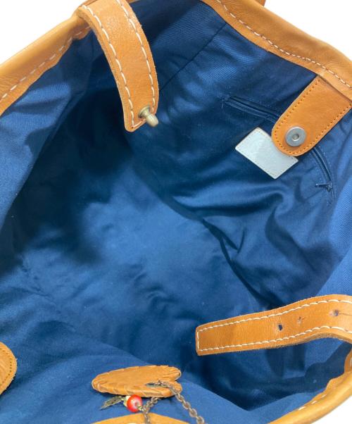 robita（ロビタ）robita (ロビタ) 編み込みレザートートバッグ ブラウンの古着・服飾アイテム