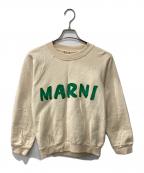 MARNIマルニ）の古着「ロゴプリントスウェット」｜ベージュ