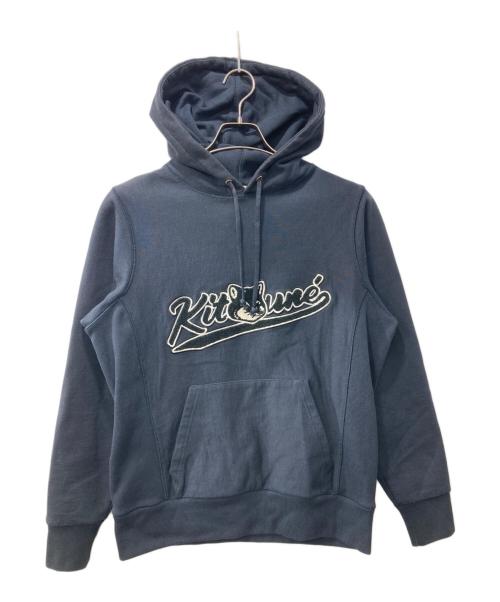 maison kitsune（メゾンキツネ）maison kitsune (メゾンキツネ) フロントロゴパーカー ネイビー サイズ:xxsの古着・服飾アイテム