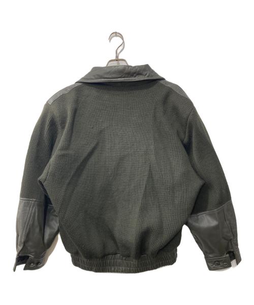 LANCEL（ランセル）LANCEL (ランセル) レザーショールカラージャケット カーキ サイズ:Ⅼの古着・服飾アイテム