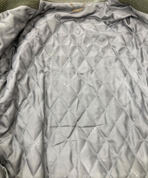 LANCEL（ランセル）LANCEL (ランセル) レザーショールカラージャケット カーキ サイズ:Ⅼの古着・服飾アイテム