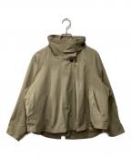Sonny Labelサニーレーベル）の古着「撥水バックフレアスタンドカラーコート/ジップジャケット」｜カーキ