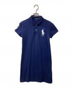 POLO RALPH LAURENポロ・ラルフローレン）の古着「ビッグポニー刺繍ポロワンピース」｜ネイビー