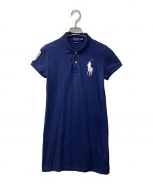 POLO RALPH LAUREN（ポロ・ラルフローレン）の古着「ビッグポニー刺繍ポロワンピース」｜ネイビー