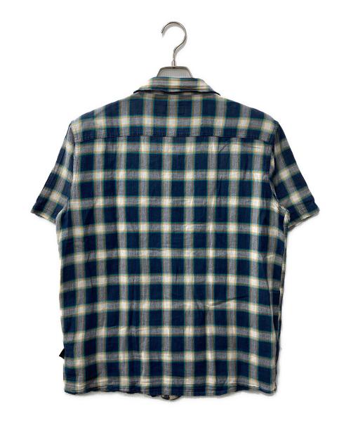 Patagonia（パタゴニア）Patagonia (パタゴニア) オーガニックコットンチェックシャツ/半袖シャツ ネイビー サイズ:Mの古着・服飾アイテム