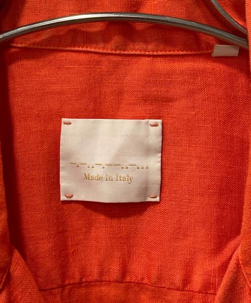 Capri（カプリ）Capri (カプリ) リネンシャツ オレンジ サイズ:Ⅿの古着・服飾アイテム