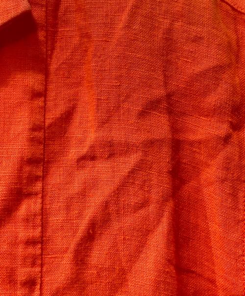 Capri（カプリ）Capri (カプリ) リネンシャツ オレンジ サイズ:Ⅿの古着・服飾アイテム