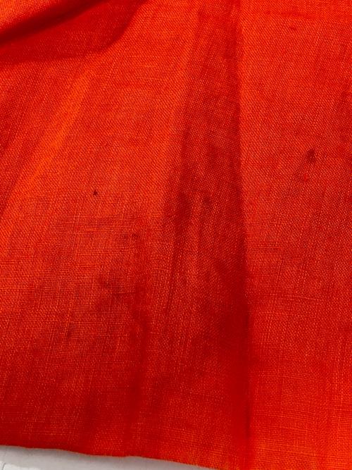 Capri（カプリ）Capri (カプリ) リネンシャツ オレンジ サイズ:Ⅿの古着・服飾アイテム