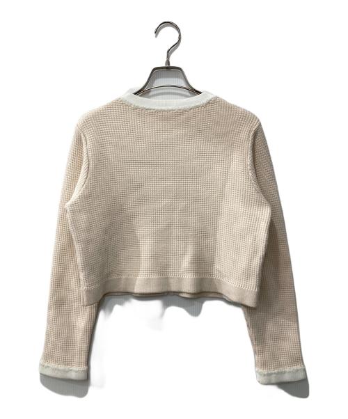 CELFORD（セルフォード）CELFORD (セルフォード) ツイード風ニットカーディガン ベージュ サイズ:Fの古着・服飾アイテム
