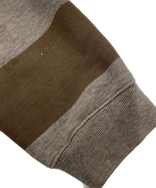stussy（ステューシー）stussy (ステューシー) ボーダースウェット/紺タグ OLD STUSSY ブラウン サイズ:Lの古着・服飾アイテム