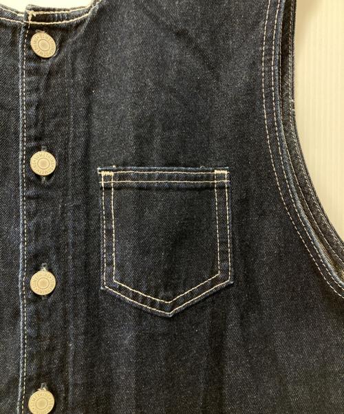 Something（サムシング）Something (サムシング) FREAK'S STORE (フリークスストア) 別注Buttonfly Salopette/別注ボタンフライサロペット インディゴ サイズ:Mの古着・服飾アイテム