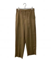 BALLSEY（ボールジィ）の古着「ライトカルゼ センタープレスストレートパンツ」｜ブラウン
