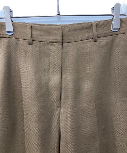 BALLSEY（ボールジィ）BALLSEY (ボールジィ) ライトカルゼ センタープレスストレートパンツ ブラウン サイズ:36の古着・服飾アイテム