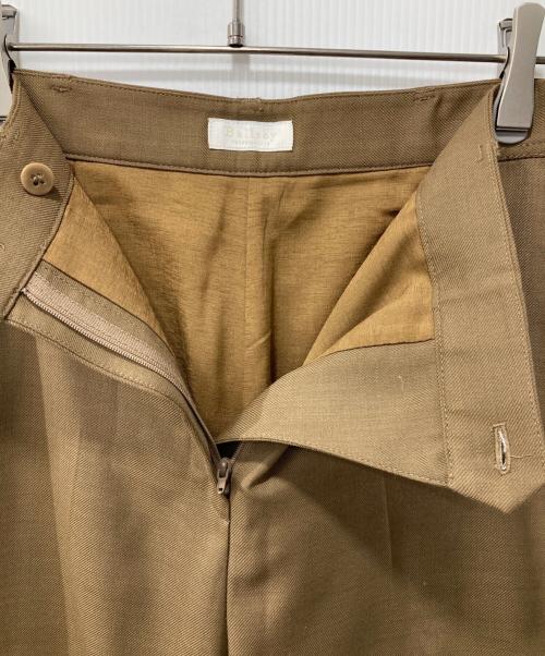 BALLSEY（ボールジィ）BALLSEY (ボールジィ) ライトカルゼ センタープレスストレートパンツ ブラウン サイズ:36の古着・服飾アイテム