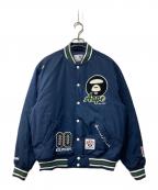 Aape BY A BATHING APEエーエイプ バイ アベイシングエイプ）の古着「AAPE MAIN JACKET/スタジャン」｜ネイビー
