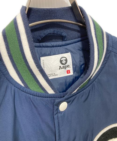 Aape BY A BATHING APE（エーエイプ バイ アベイシングエイプ）AAPE BY A BATHING APE (エーエイプ バイ アベイシングエイプ) AAPE MAIN JACKET/スタジャン ネイビー サイズ:Sの古着・服飾アイテム