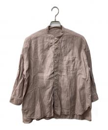 nest Robe（ネストローブ）の古着「リネンバンドカラーシャツ」｜ブラウン