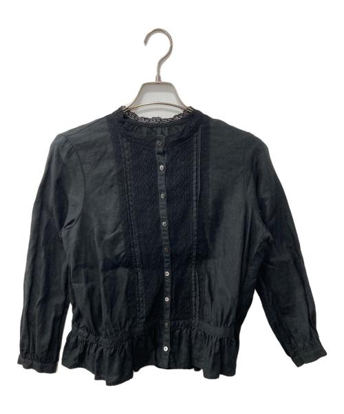 nest Robe（ネストローブ）nest Robe (ネストローブ) リネンブラウス ブラック サイズ:Fの古着・服飾アイテム