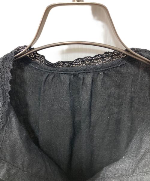nest Robe（ネストローブ）nest Robe (ネストローブ) リネンブラウス ブラック サイズ:Fの古着・服飾アイテム