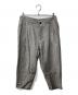 evam eva（エヴァムエヴァ）の古着「Cotton linen silk cropped tuck pants」｜グレー