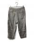evam eva (エヴァムエヴァ) Cotton linen silk cropped tuck pants グレー サイズ:3：5000円