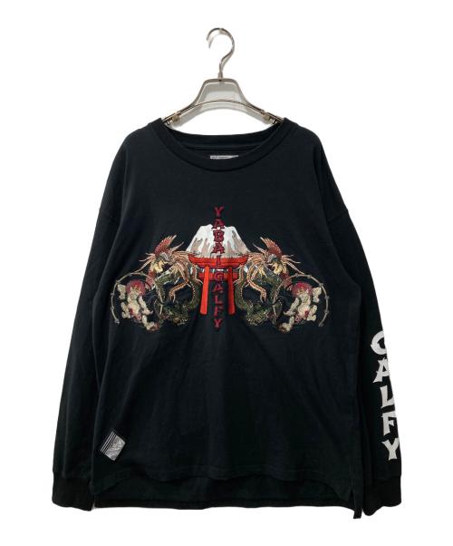 GALFY（ガルフィー）GALFY (ガルフィー) ロングスリーブカットソー ブラック サイズ:Lの古着・服飾アイテム