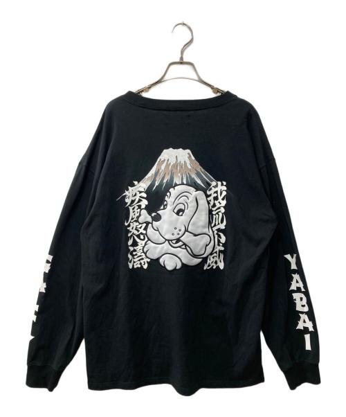 GALFY（ガルフィー）GALFY (ガルフィー) ロングスリーブカットソー ブラック サイズ:Lの古着・服飾アイテム