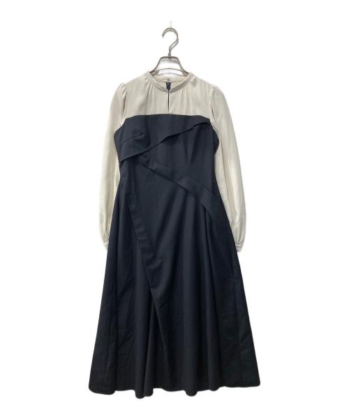 HER LIP TO（ハーリップトゥ）HER LIP TO (ハーリップトゥ) Bicolor Draped Dress ネイビー サイズ:Sの古着・服飾アイテム
