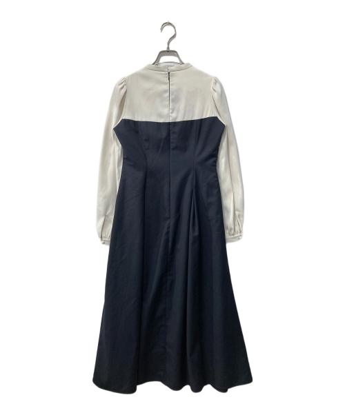 HER LIP TO（ハーリップトゥ）HER LIP TO (ハーリップトゥ) Bicolor Draped Dress ネイビー サイズ:Sの古着・服飾アイテム