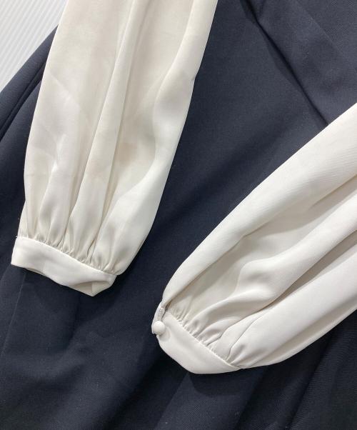 HER LIP TO（ハーリップトゥ）HER LIP TO (ハーリップトゥ) Bicolor Draped Dress ネイビー サイズ:Sの古着・服飾アイテム