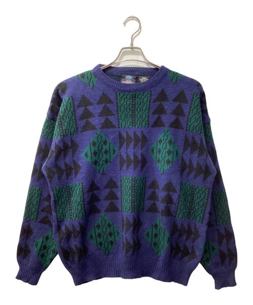 pure stuff（ピュア・スタッフ）pure stuff (ピュア・スタッフ) 90s-00s/古着ニット ネイビー サイズ:XLの古着・服飾アイテム