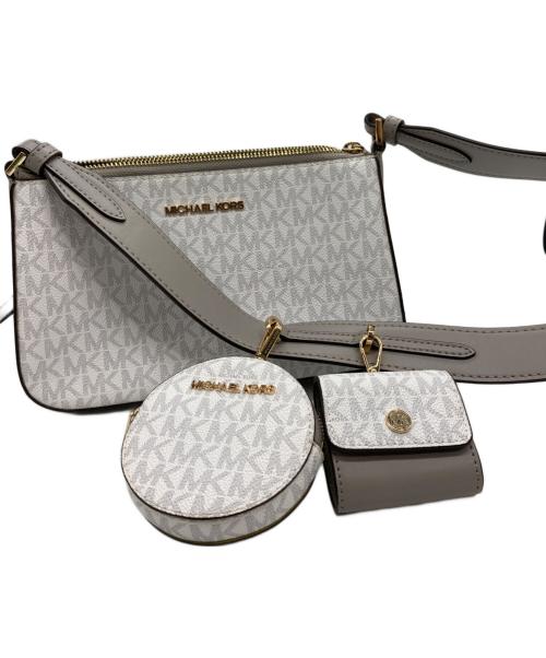 MICHAEL KORS（マイケル・コース）MICHAEL KORS (マイケル・コース) ショルダーバッグ ホワイトの古着・服飾アイテム