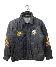 HOUSTON（ヒューストン）の古着「キルティングベトジャン/NYLON VIETNAM JACKET」｜ブラック