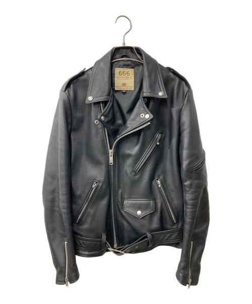 666（666）666 (666) LJM-7 ワンスター ライダースジャケット ブラック サイズ:36の古着・服飾アイテム