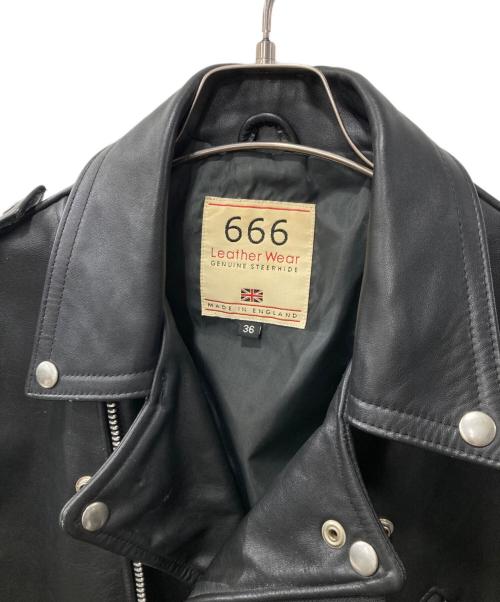666（666）666 (666) LJM-7 ワンスター ライダースジャケット ブラック サイズ:36の古着・服飾アイテム
