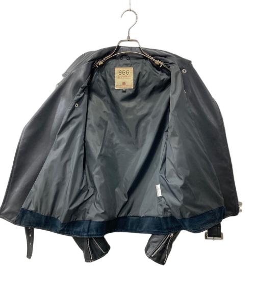 666（666）666 (666) LJM-7 ワンスター ライダースジャケット ブラック サイズ:36の古着・服飾アイテム