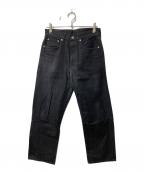 HANDROOMハンドルーム）の古着「デニムパンツ/WIDE FIT 5 POCKET JEANS INDIGO」｜ブラック