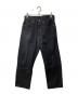HANDROOM（ハンドルーム）の古着「デニムパンツ/WIDE FIT 5 POCKET JEANS INDIGO」｜ブラック