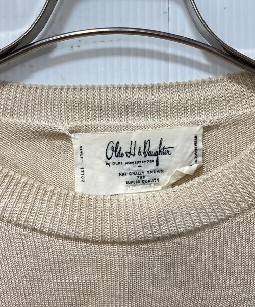 Olde H & Daughter（オールドエイチアンドドーター）Olde H & Daughter (オールドエイチアンドドーター) シルクニット ベージュ サイズ:10の古着・服飾アイテム