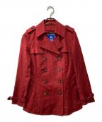 BURBERRY BLUE LABELバーバリー ブルー レーベル）の古着「ハーフトレンチコート」｜レッド