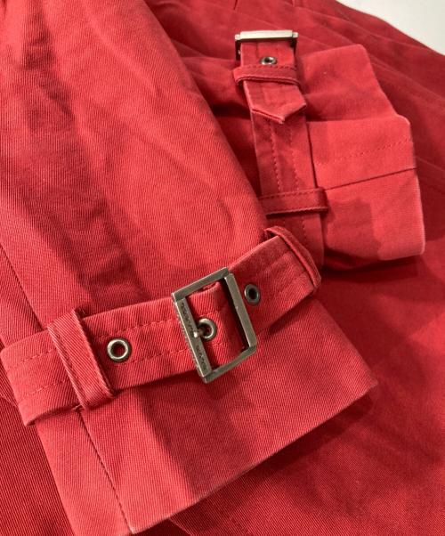 BURBERRY BLUE LABEL（バーバリー ブルー レーベル）BURBERRY BLUE LABEL (バーバリー ブルー レーベル) ハーフトレンチコート レッド サイズ:38の古着・服飾アイテム