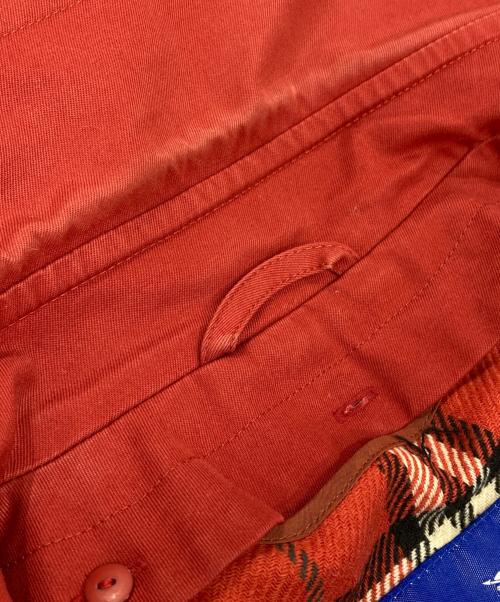 BURBERRY BLUE LABEL（バーバリー ブルー レーベル）BURBERRY BLUE LABEL (バーバリー ブルー レーベル) ハーフトレンチコート レッド サイズ:38の古着・服飾アイテム