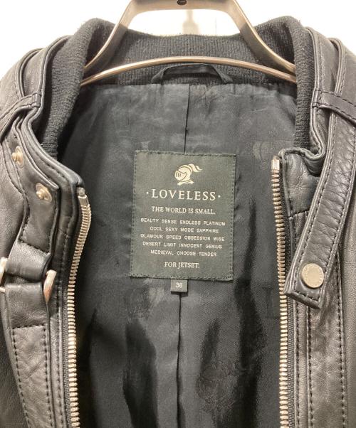 LOVELESS（ラブレス）LOVELESS (ラブレス) ダブルジップレザージャケット ブラック サイズ:38の古着・服飾アイテム