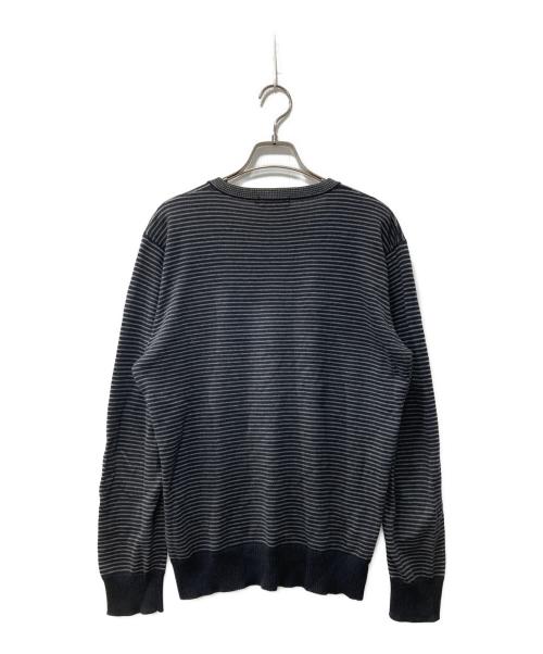BURBERRY BLACK LABEL（バーバリーブラックレーベル）BURBERRY BLACK LABEL (バーバリーブラックレーベル) vネックコットンニット ブラック サイズ:3の古着・服飾アイテム
