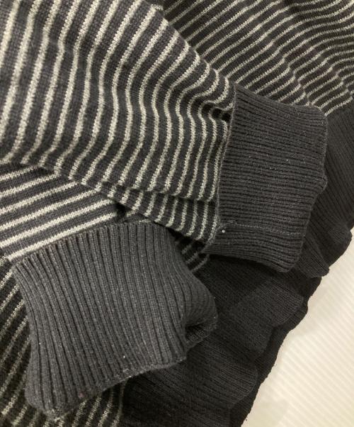 BURBERRY BLACK LABEL（バーバリーブラックレーベル）BURBERRY BLACK LABEL (バーバリーブラックレーベル) vネックコットンニット ブラック サイズ:3の古着・服飾アイテム