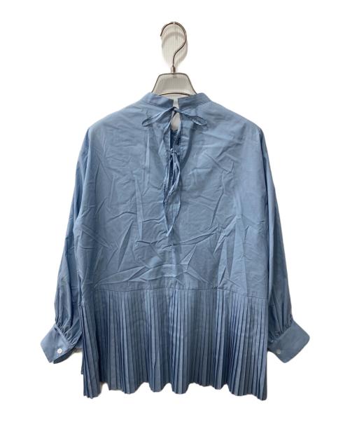 ANAYI（アナイ）ANAYI (アナイ) タイプライタースソプリーツ ブラウス ブルー サイズ:36の古着・服飾アイテム
