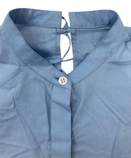 ANAYI（アナイ）ANAYI (アナイ) タイプライタースソプリーツ ブラウス ブルー サイズ:36の古着・服飾アイテム