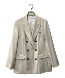 NOLLEY'S sophi（ノーリーズソフィー）の古着「24SS/ウォッシャブルリラックスツイルダブルジャケット」｜アイボリー